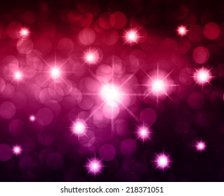 Dark pink Defocused Light, Flickering Lights, Vector abstract festive background with bokeh defocused lights. universe, galaxies, stars. 