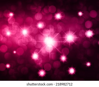 Dark pink Defocused Light, Flickering Lights, Vector abstract festive background with bokeh defocused lights. universe, galaxies, stars. 