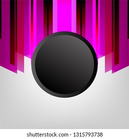 dark pink digital technology geometric abstract background, black circle button, corporate business template for website banner poster, flat vector design