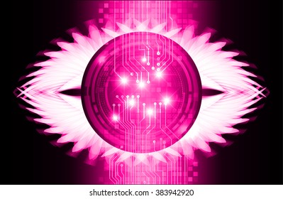 dark pink eye Light Abstract Technology background for computer graphic website internet and business. circuit. illustration. digital. infographics. binary code background. web online.