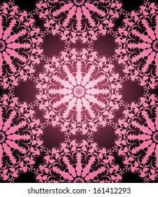 dark pink floral seamless pattern
