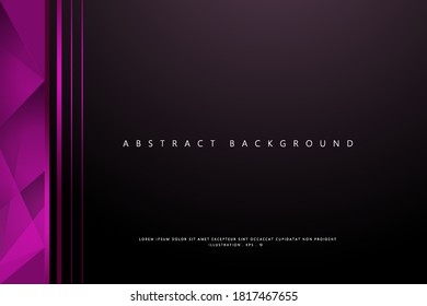 Dark pink geometric background. Modern template trendy gradient shapes composition. Vector illustration