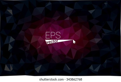Dark pink geometric rumpled triangular low poly origami style gradient illustration graphic background. Vector polygonal design for your business.