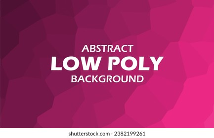 Dark Pink Gradient Abstract Low Poly Background Vector Illustration. Usable for Template Content, Wallapaper, Backdrop, or Background Design