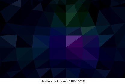 Dark pink, green polygonal illustration, which consist of triangles. Triangular design for your business. Geometric background in Origami style with gradient.