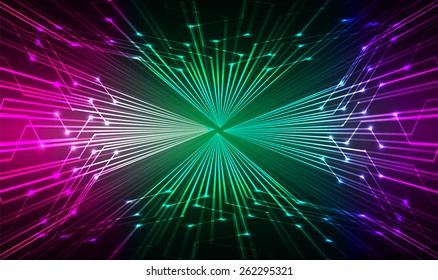Dark pink green purple color Light Abstract Technology background for computer graphic website internet. circuit