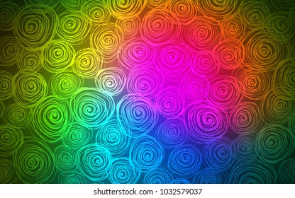Dark Pink, Green vector abstract doodle pattern. A vague abstract illustration with roses in doodles style. The textured pattern can be used for website.