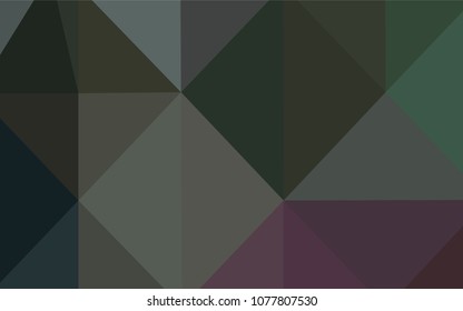 Dark Pink, Green vector abstract mosaic backdrop. Creative geometric illustration in Origami style with gradient. Triangular pattern for your business design.