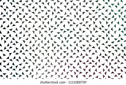 Dark Pink, Green vector abstract colorful background, which consist of triangles. Pattern with colored triangles on white background.
