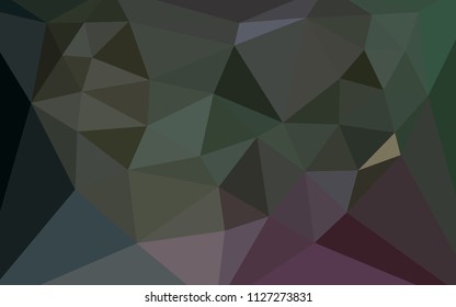 Dark Pink, Green vector abstract polygonal template with a heart in a centre. Colorful illustration with gradient. New template for your brand book.
