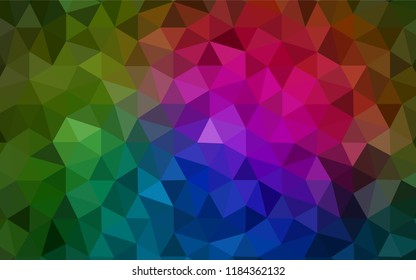 Dark Pink, Green vector abstract polygonal background. Elegant bright polygonal illustration with gradient. Brand new style for your business design.