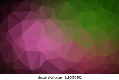 Dark Pink, Green vector abstract mosaic pattern. An elegant bright illustration with gradient. Brand new style for your business design.