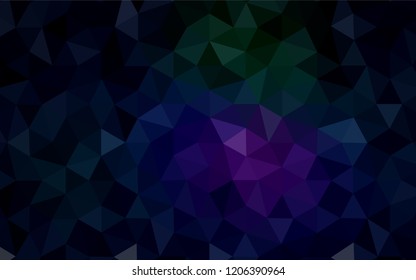 Dark Pink, Green vector abstract mosaic pattern. Glitter abstract illustration with an elegant triangles. Triangular pattern for your design.