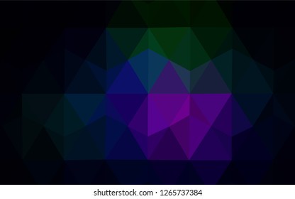 Dark Pink, Green vector abstract mosaic background. Shining colorful illustration with triangles. Triangular pattern for your design.