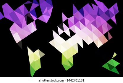 Dark Pink, Green vector abstract mosaic backdrop. A vague abstract illustration with gradient. Textured pattern for background.