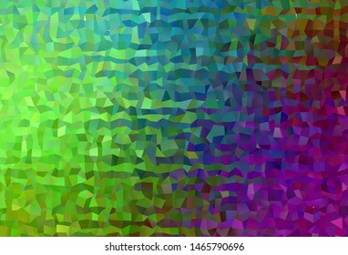 Dark Pink, Green vector abstract mosaic pattern. Modern abstract illustration with triangles. Polygonal design for your web site.