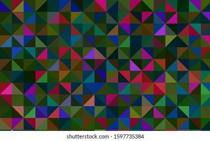 Dark Pink, Green vector abstract mosaic pattern. Shining colored illustration in a brand-new style. A new texture for your design.