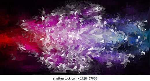 Textura de triángulo abstracto de vector verde y rosa oscuro. Ilustración de color mosaico con concepto de triángulo. Fondo de escritorio para tus aplicaciones web.