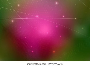 Dark Pink, Green vector Abstract illustration with colored bubbles in nature style. Illustration with set of shining colorful abstract circles. Smart design for business ads.