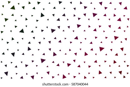 Dark Pink, Green vector abstract colorful background, which consist of triangles. Pattern with colored triangles on white background.