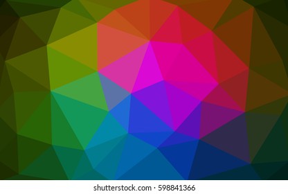 Dark Pink, Green vector abstract textured polygonal background. Blurry triangle design. Pattern can be used for background.