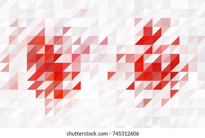 Dark Pink, Green vector abstract colorful background, which consist of triangles. Pattern with colored triangles on white background.