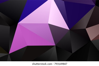 Dark Pink, Green vector abstract polygonal background. Creative geometric illustration in Origami style with gradient. Triangular pattern for your business design.