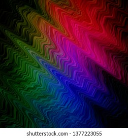Dark Pink, Green vector backdrop with bent lines. Colorful illustration with curved lines. Smart design for your promotions.