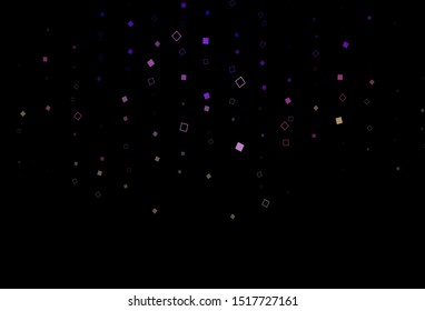Dark Pink, Green vector backdrop with lines, rectangles. Abstract gradient illustration with rectangles. Background for cell phones.
