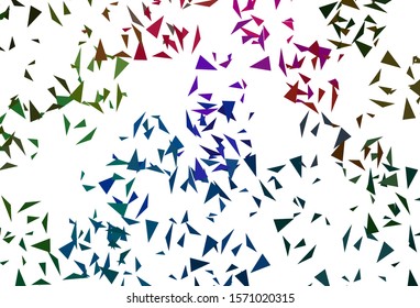 Dark Pink, Green vector backdrop with lines, triangles. Modern abstract illustration with colorful triangles. Pattern for booklets, leaflets