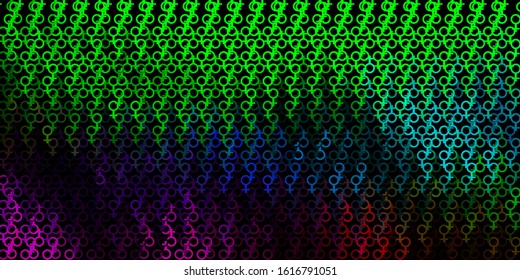 Dark Pink, Green vector backdrop with mystery symbols. Illustration with magical signs of spiritual power. Background for esoteric, mystic designs.
