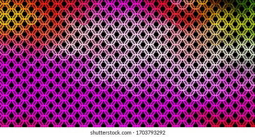 Dark Pink, Green vector backdrop with mystery symbols. Retro design in abstract style with witchcraft forms. Background for esoteric, mystic designs.