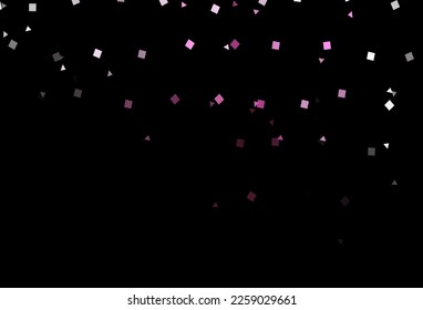 Dark Pink, Green vector backdrop with lines, circles, rhombus. Illustration with colorful circles, triangles, rectangles. Template for wallpapers.