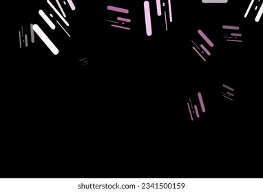 Dark pink, green vector backdrop with long lines. Blurred decorative design in simple style with lines. Best design for your ad, poster, banner.