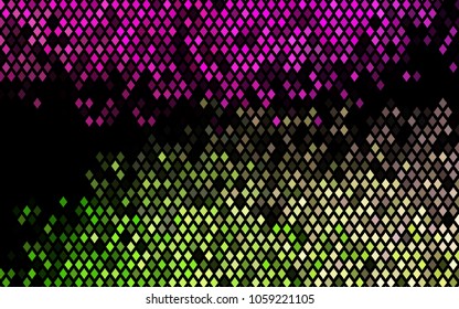 Dark Pink, Green vector background of rectangles and squares. Style quilt and blanket. Geometrical rectangular pattern. Repeating pattern with rectangle shapes.