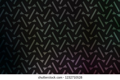 Dark Pink, Green vector background with triangles, lines. Triangles on abstract background with colorful gradient. Template for wallpapers.
