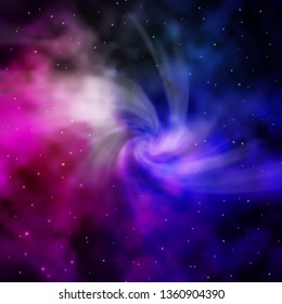 Dark Pink, Green vector background with small and big stars. Colorful illustration in abstract style with gradient stars. Best design for your ad, poster, banner.