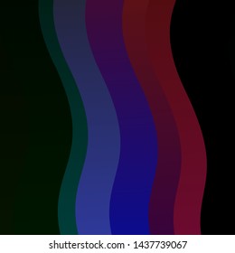 Dark Pink, Green vector background with lines. Bright illustration with gradient circular arcs. Best design for your posters, banners.