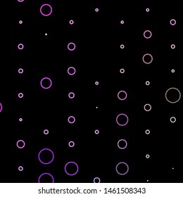 Dark Pink, Green vector background with circles. Colorful illustration with gradient dots in nature style. Pattern for business ads.