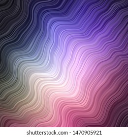 Dark Pink, Green vector background with bent lines. Illustration in abstract style with gradient curved.  Best design for your ad, poster, banner.