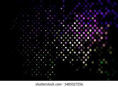 Dark Pink, Green vector background with bubbles. Blurred decorative design in abstract style with bubbles. Completely new template for your brand book.