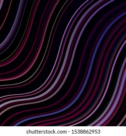 Dark Pink, Green vector background with bent lines. Abstract illustration with gradient bows. Smart design for your promotions.