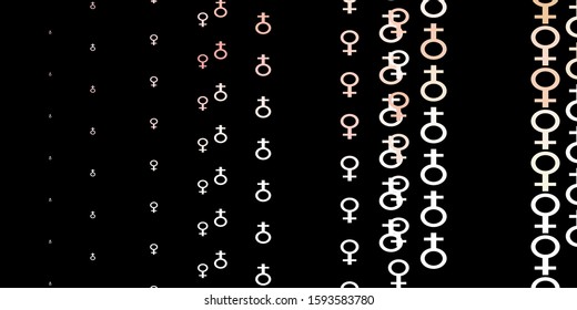 Dark Pink, Green vector background with woman symbols. Colorful illustration with gradient feminism shapes. Elegant design for wallpapers.