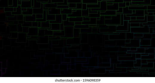 Dark Pink, Green vector background with rectangles. Rectangles with colorful gradient on abstract background. Pattern for commercials, ads.