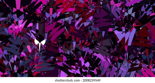 Dunkelrosa, grüner Vektorhintergrund mit polygonalen Formen. Hervorragende abstrakte Illustration mit einer Reihe von bunten Dreiecken. Starten Sie Design für Inspiration.