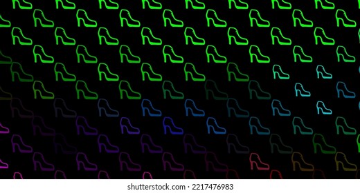 Dark pink, green vector background with woman symbols. Colorful illustration with gradient feminism shapes. Simple design for your web site.