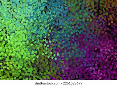 Dark Pink, Green vector background with spots. Illustration with set of shining colorful abstract circles. Pattern for ads, leaflets.