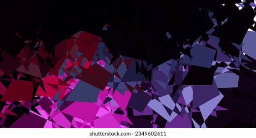 Dark pink, green vector background with random forms. Illustration with colorful shapes in abstract style. Background for cell phones.