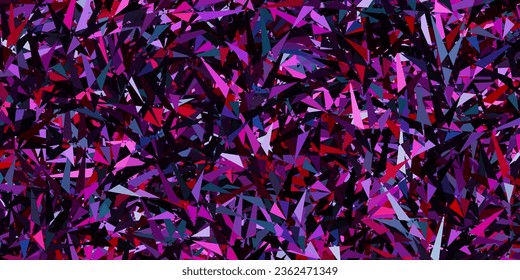 Dark Pink, Green vector background with triangles. Beautiful illustration with triangles in nature style. Pattern for booklets, leaflets