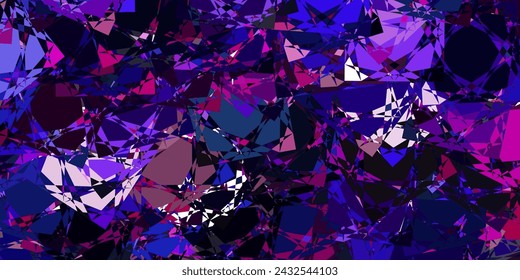 Dark Pink, Green vector background with triangles. Web material illustration with colorful abstract triangles. Start design for insperarion.